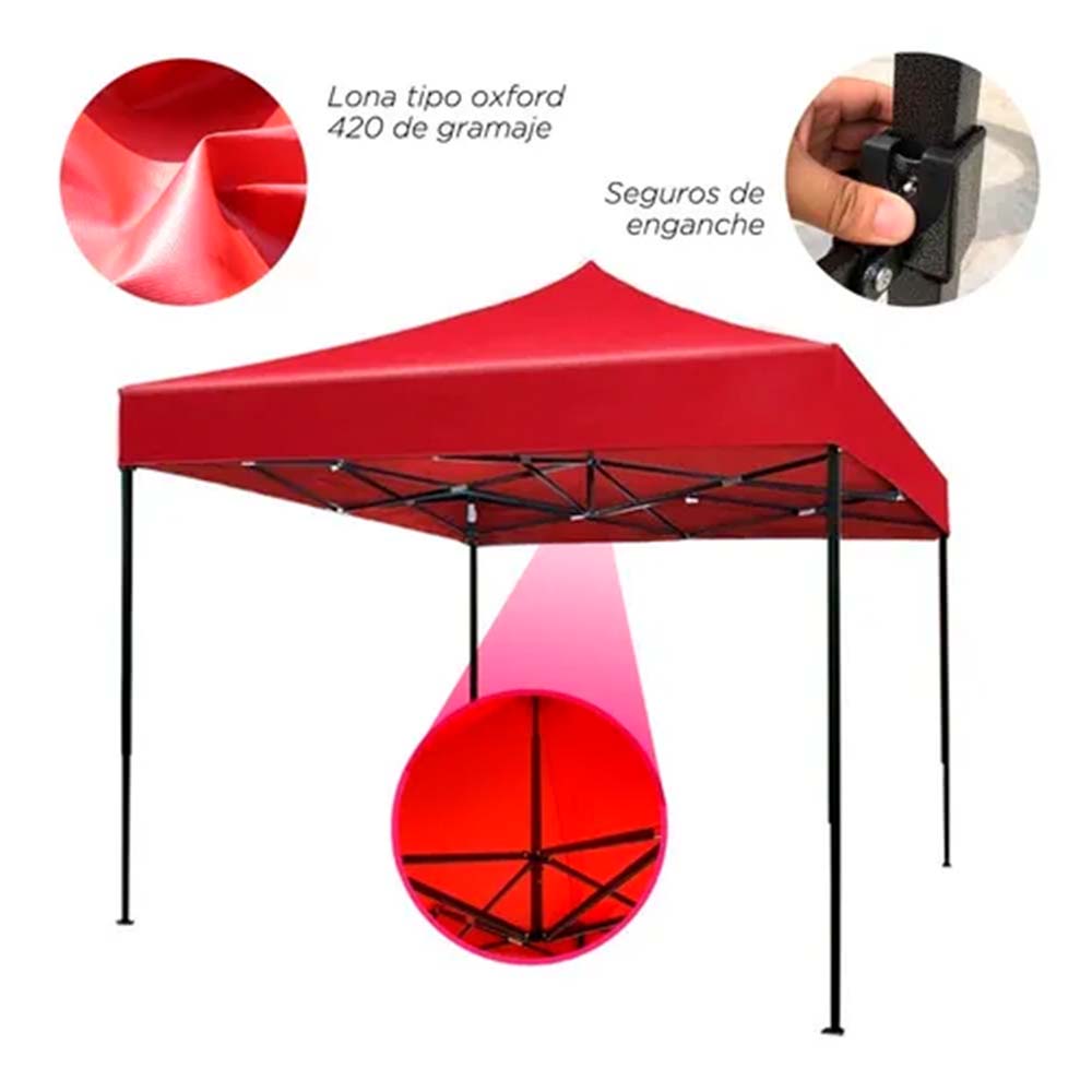 Foto 3 pulgar | Toldo VANLIG Plegable color Rojo 3 X 3