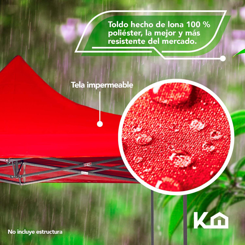 Foto 4 pulgar | Repuesto de Toldo KingsHouse 300505 color Rojo 2x2