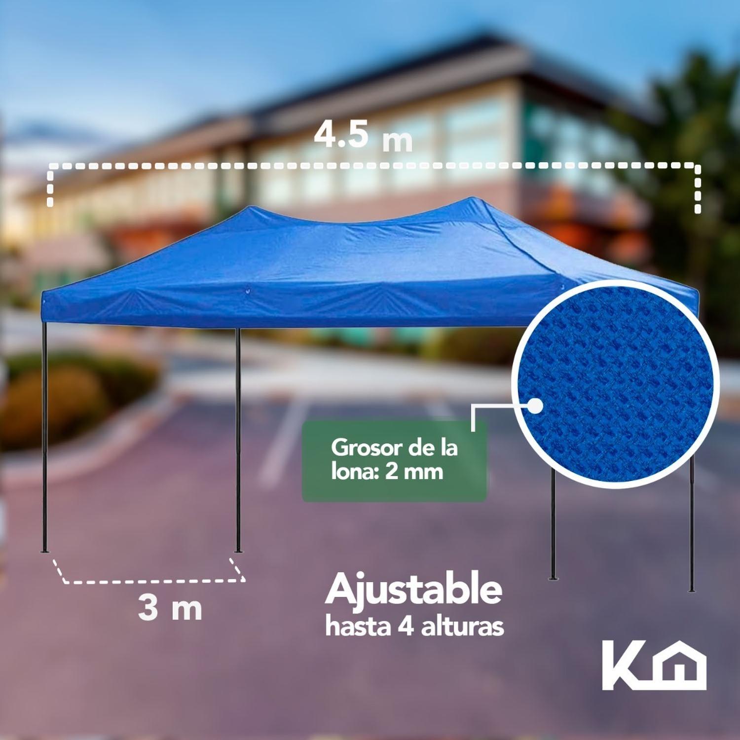 Foto 7 pulgar | Carpa Plegable Impermeable 3x4.5m y Bolsa Transporte KingsHouse