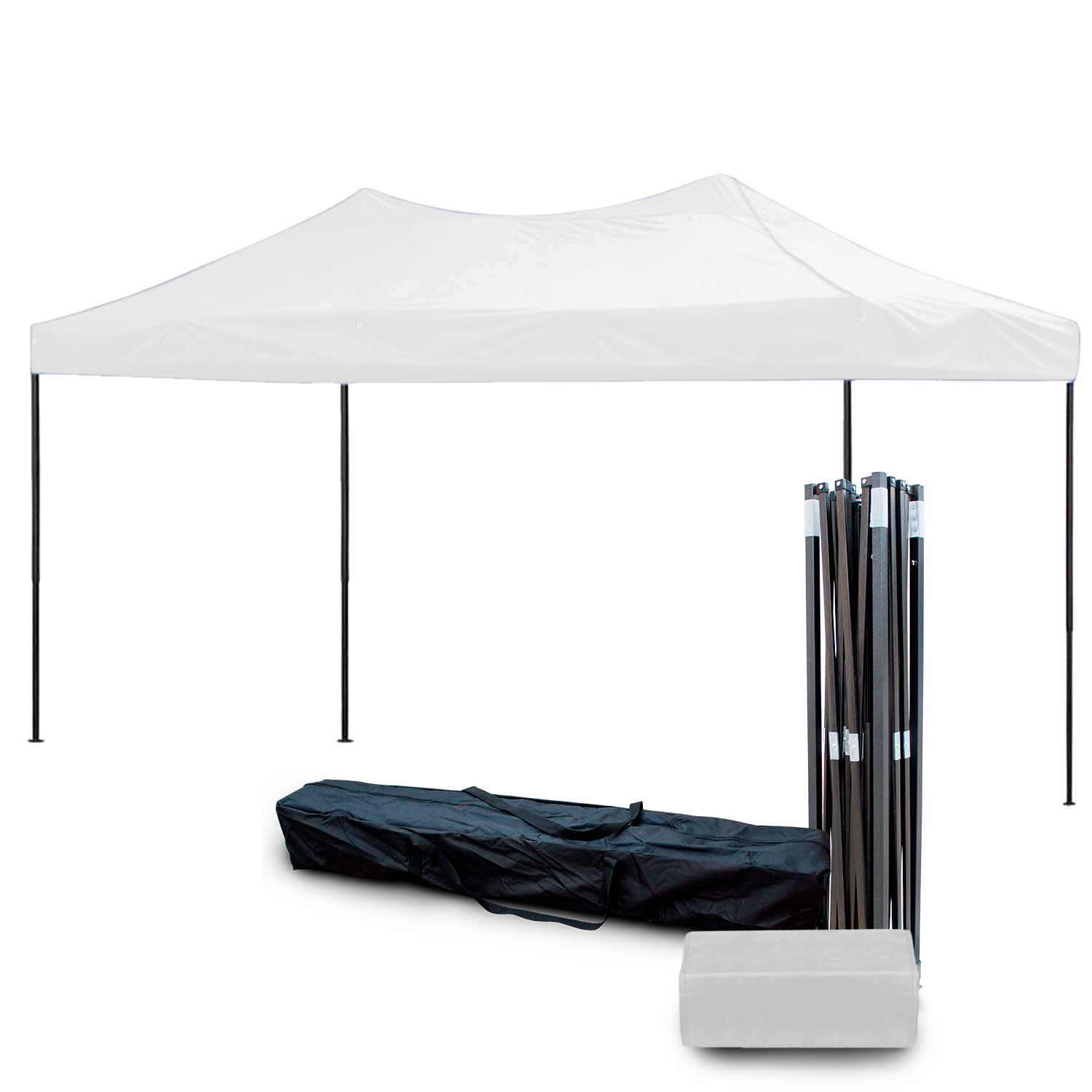 Foto 2 pulgar | Toldo Plegable KingsHouse 293418 color Blanco 3x4.5 m + Bolsa Transporte