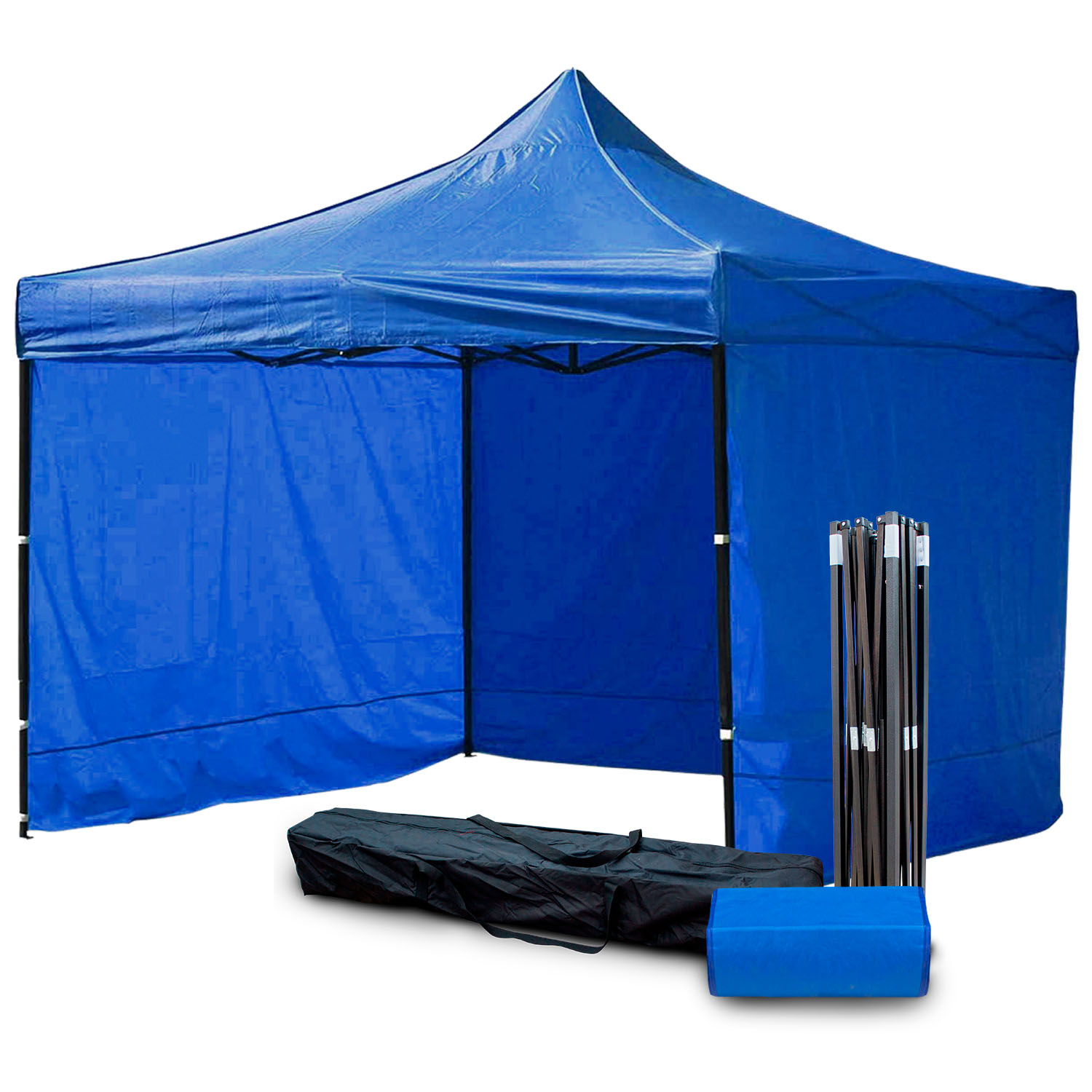 Toldo Plegable KingsHouse 293406 color Azul 3x3 m