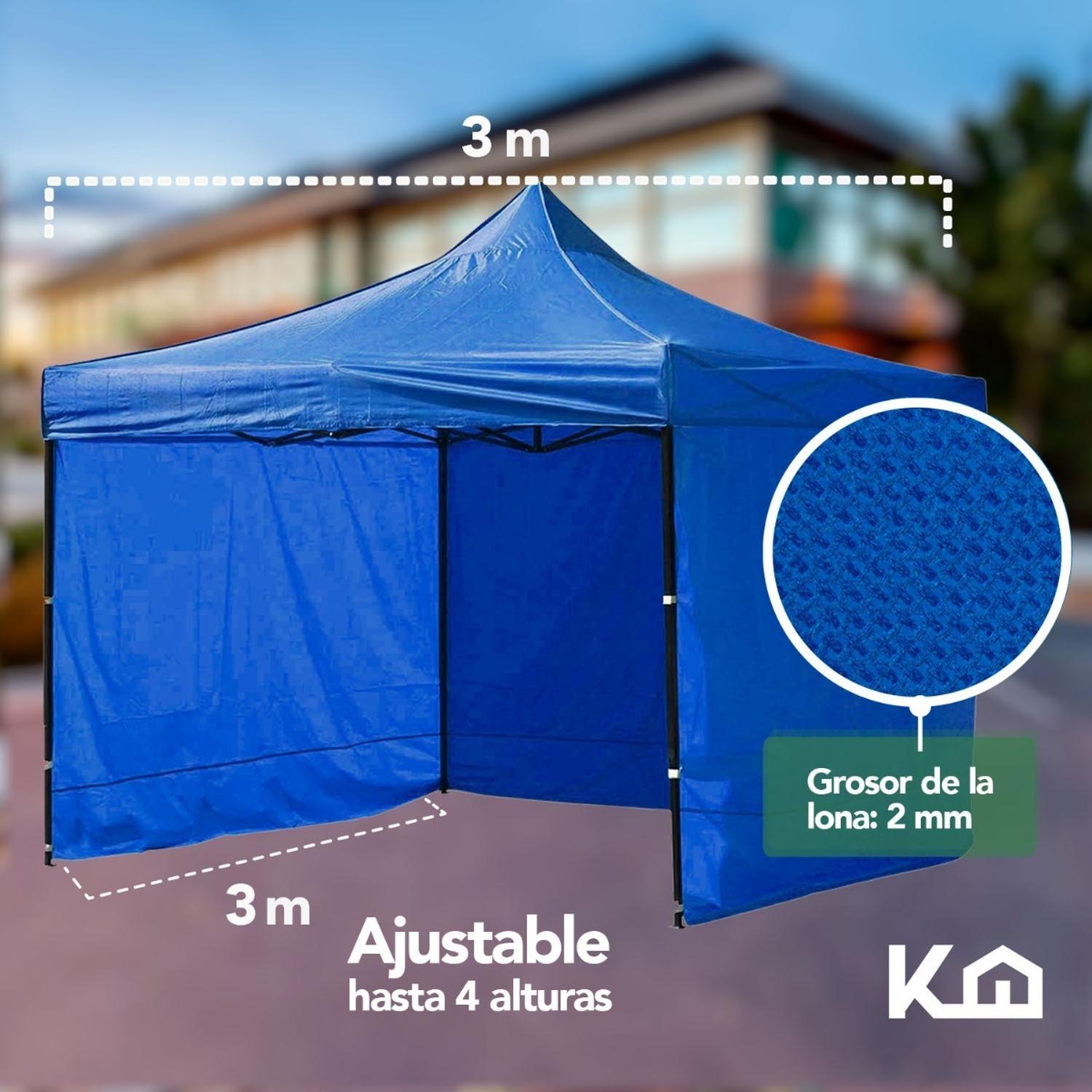 Foto 7 pulgar | Toldo Plegable KingsHouse 293406 color Azul 3x3 m