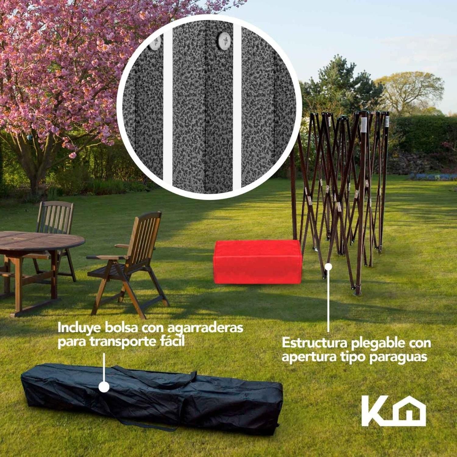 Foto 5 | Toldo Plegable KingsHouse 300313 color Rojo con Pared Transparente 3x3 m
