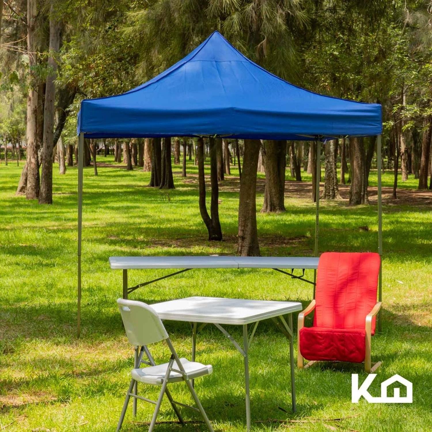 Foto 7 | Toldo Plegable KingsHouse 300313 color Rojo con Pared Transparente 3x3 m