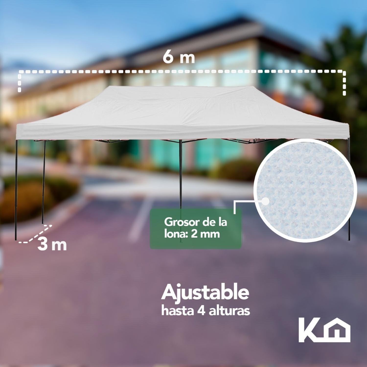 Foto 7 pulgar | Toldo Plegable KingsHouse 293422 color Blanco 3x6 m