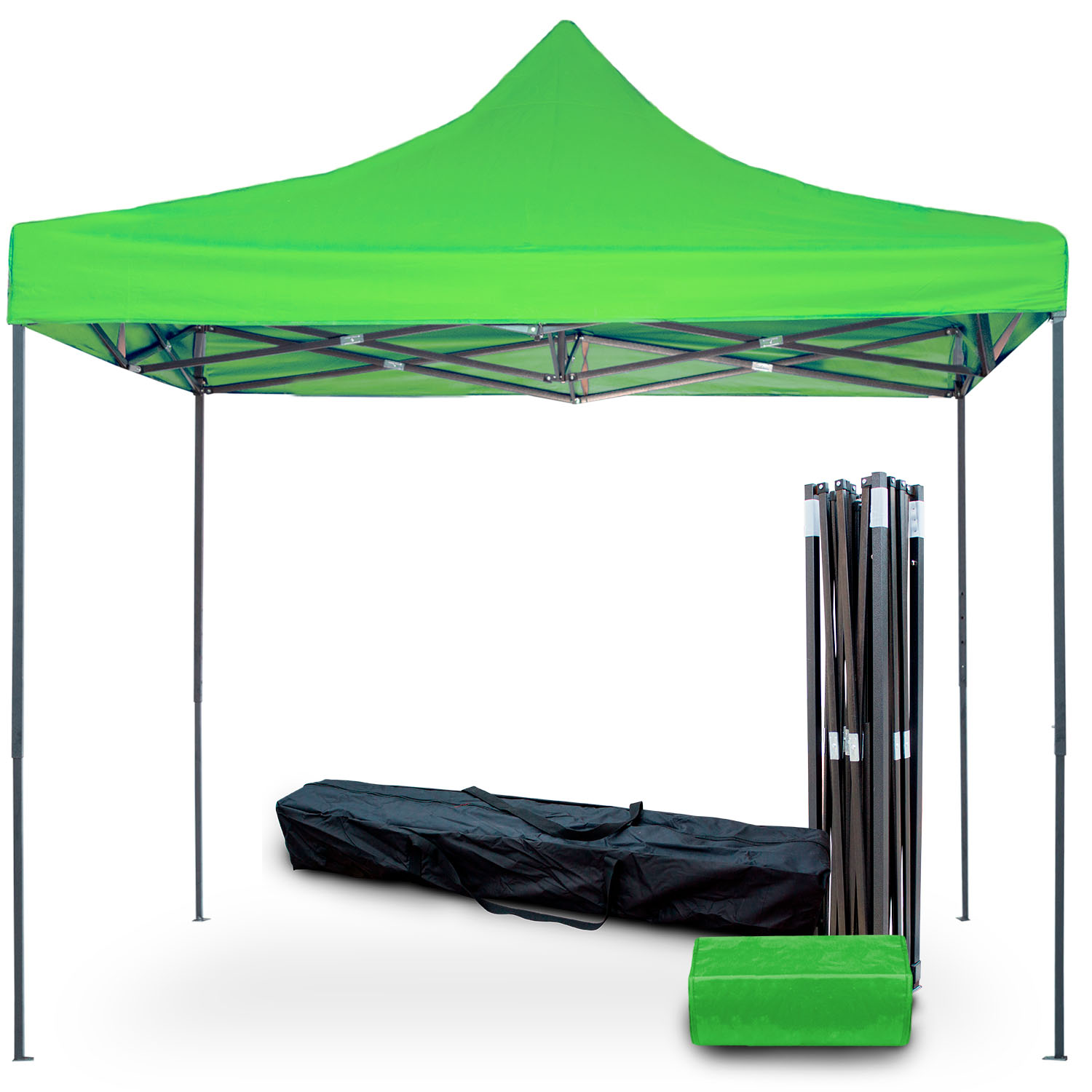 Foto 2 pulgar | Toldo Carpa Impermeable Plegable Acero KingsHouse 2x2 M color Verde con Bolsa