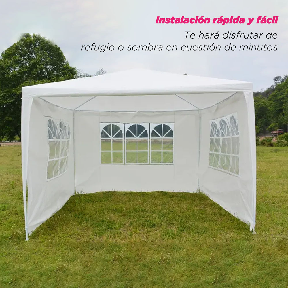 Foto 4 pulgar | Toldo Vanlig color Blanco 3 x 3 m