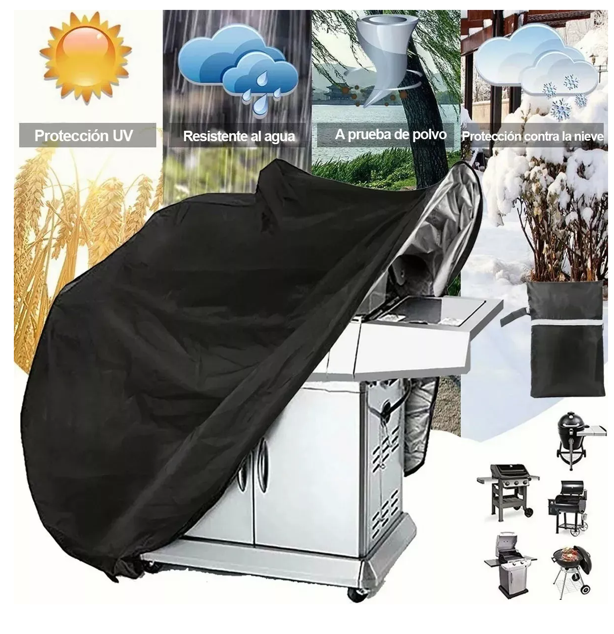 Foto 5 pulgar | Funda Protectora para Asador Belung a Prueba de Lluvia color Negro