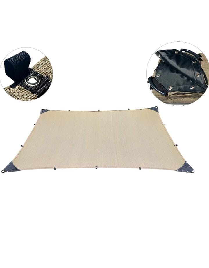 Malla sombra7X5  beige reforzada 90% $1,902