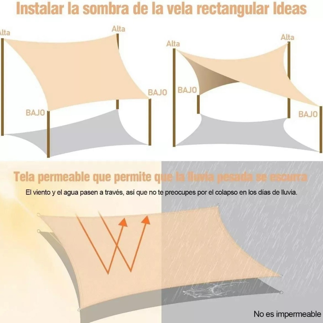 Foto 6 pulgar | Malla Sombra Inmatmex Beige