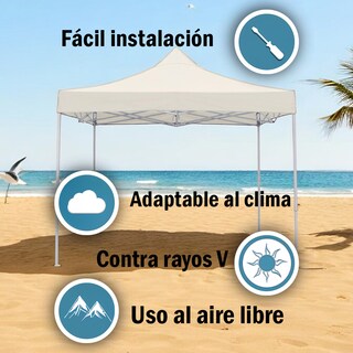 Foto 3 | Toldo Plegable Iliosinnova 3x3 m color Blanco