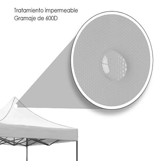 Foto 7 | Toldo Plegable Iliosinnova 3x3 m color Blanco