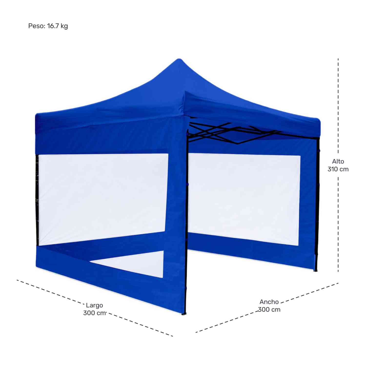 Foto 9 pulgar | Toldo Jardimex Plegable color Azul