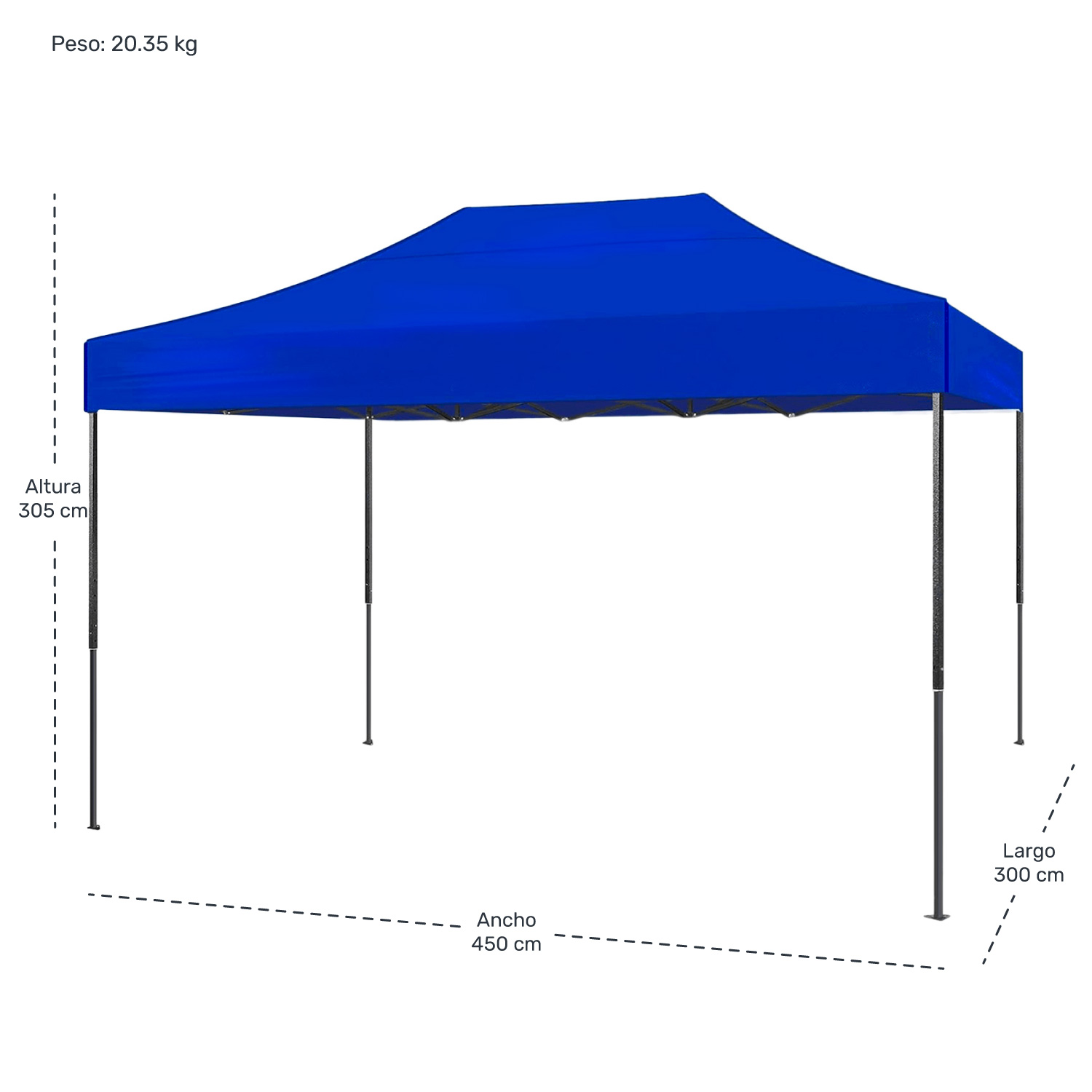 Foto 6 pulgar | Toldo Jardimex Impermeable color Azul