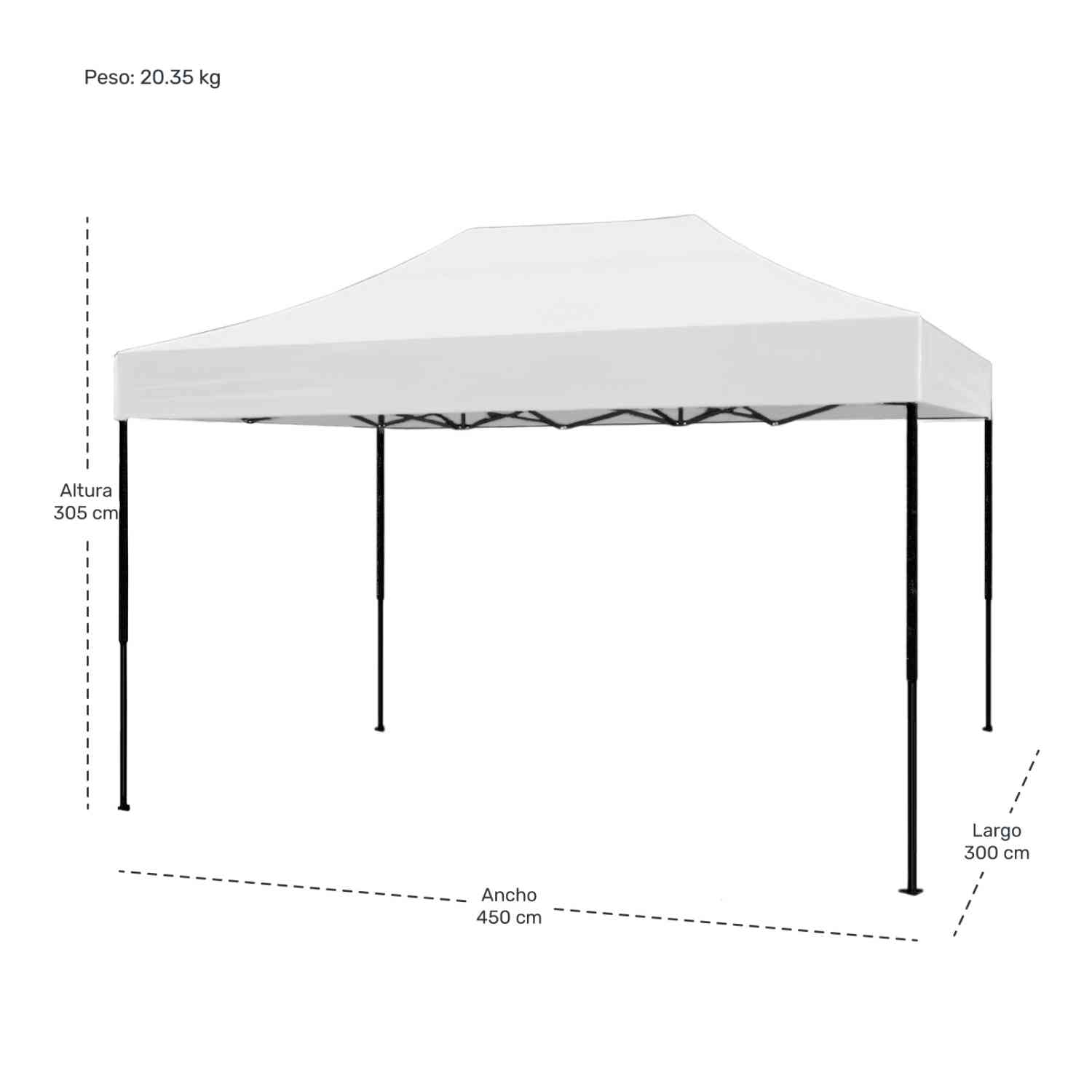 Foto 6 pulgar | Toldo Jardimex Impermeable color Blanco