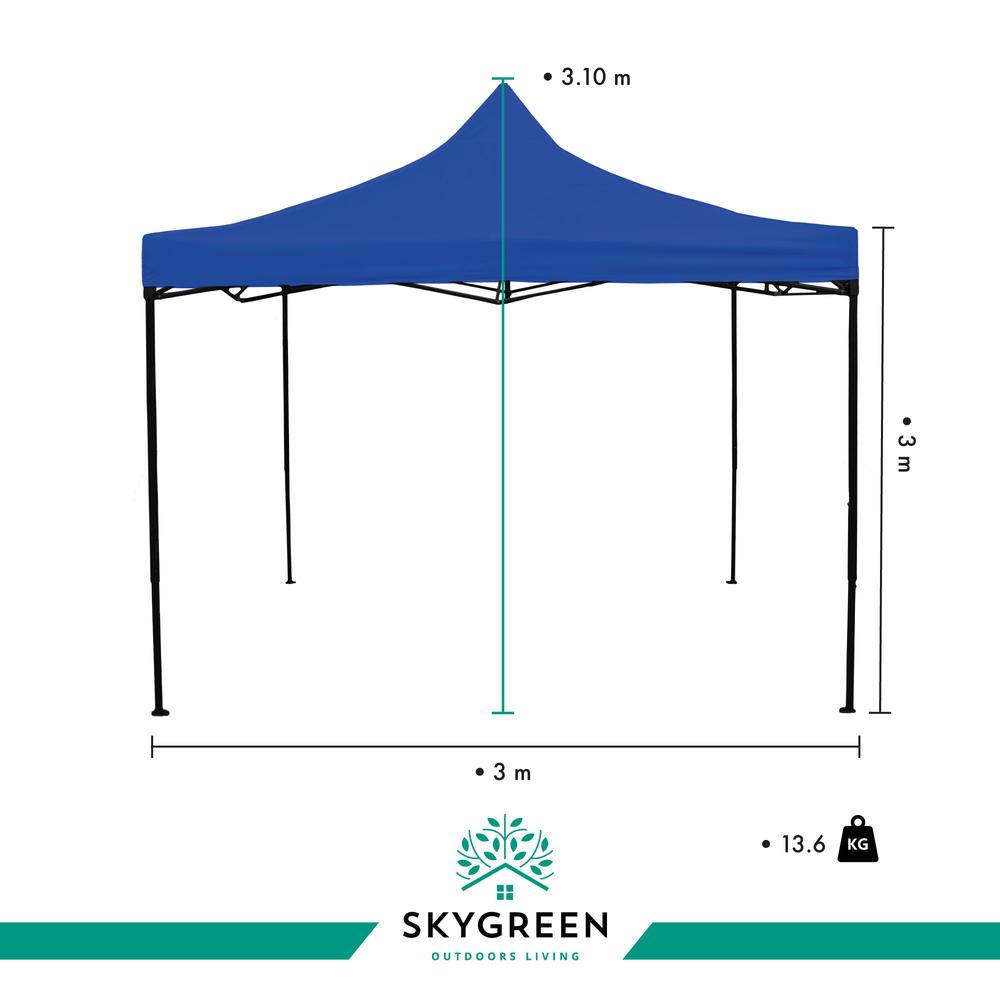 Foto 4 pulgar | Toldo Carpa 3x3 Plegable Sky Green Azul