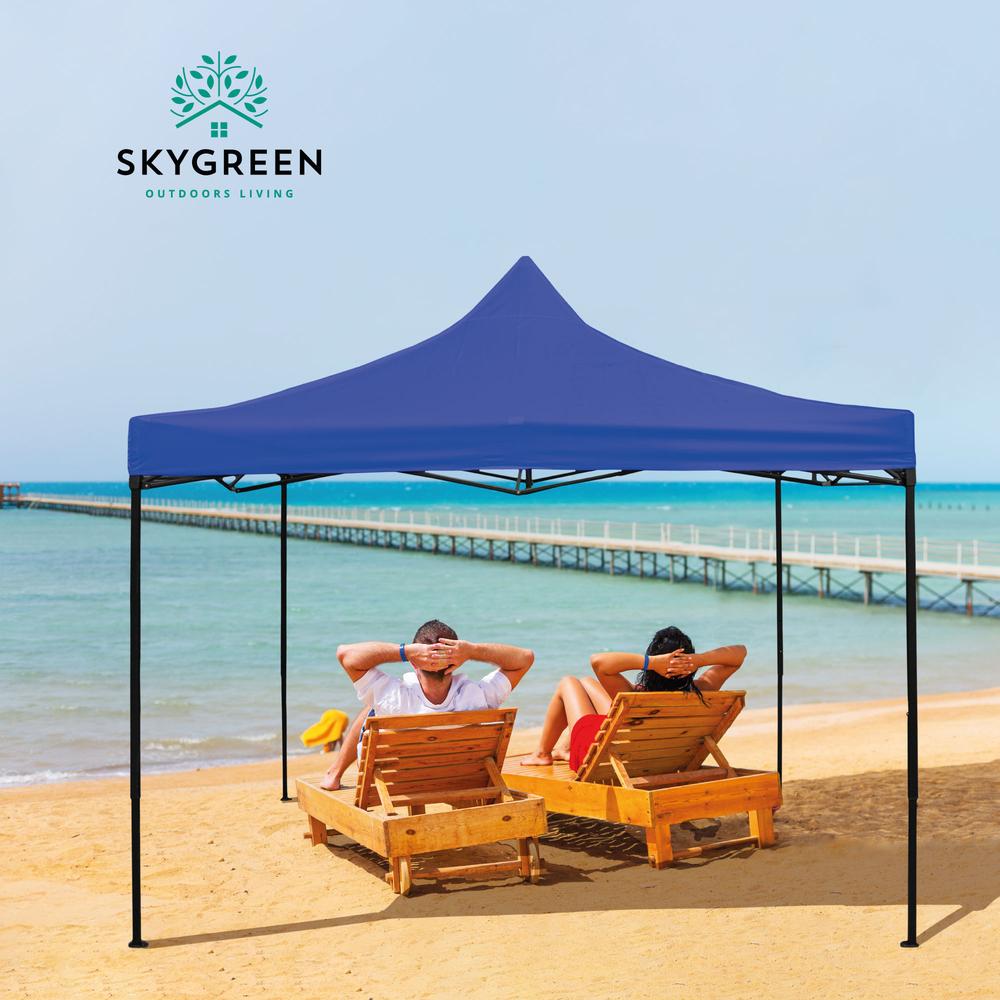 Foto 5 pulgar | Toldo Carpa 3x3 Plegable Sky Green Azul