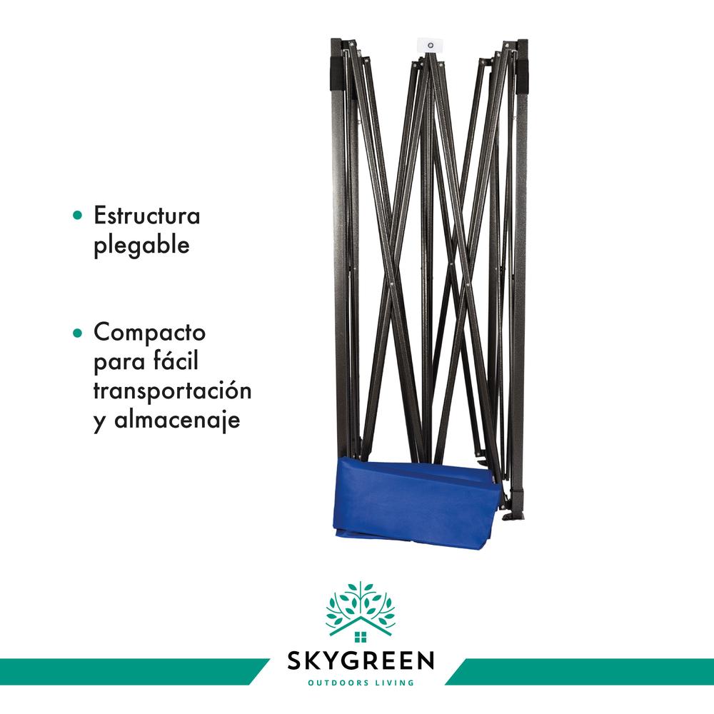 Foto 6 pulgar | Toldo Carpa 3x3 Plegable Sky Green Azul