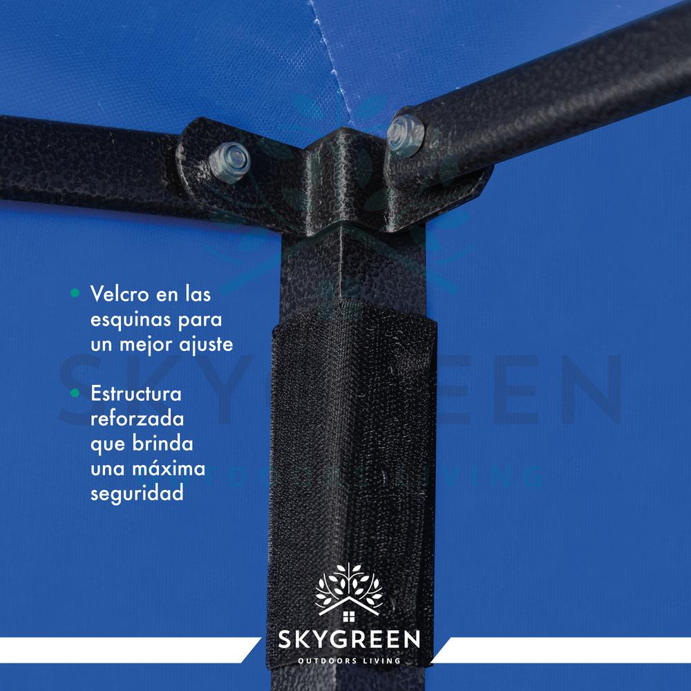 Foto 8 pulgar | Toldo Carpa 3x3 Plegable Sky Green Azul