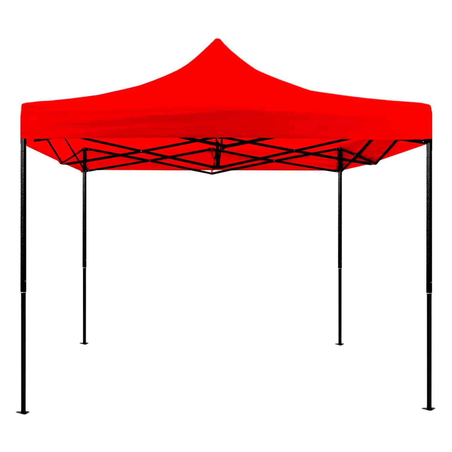 Foto 2 pulgar | Carpa Toldo 3x3 Plegable Con Maletin Impermeable 600d Rojo