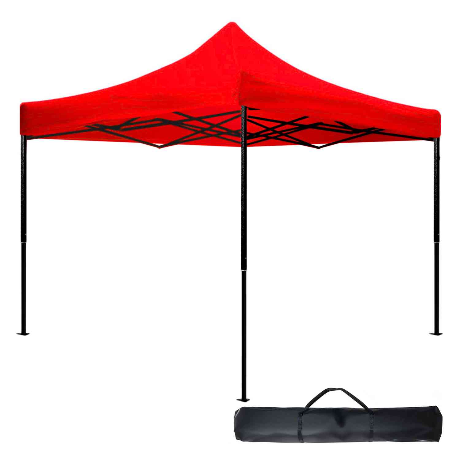 Foto 4 pulgar | Carpa Toldo 3x3 Plegable Con Maletin Impermeable 600d Rojo