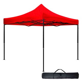 Foto 3 | Carpa Toldo 3x3 Plegable Con Maletin Impermeable 600d Rojo