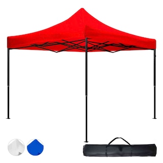 Foto 5 | Carpa Toldo 3x3 Plegable Con Maletin Impermeable 600d Rojo