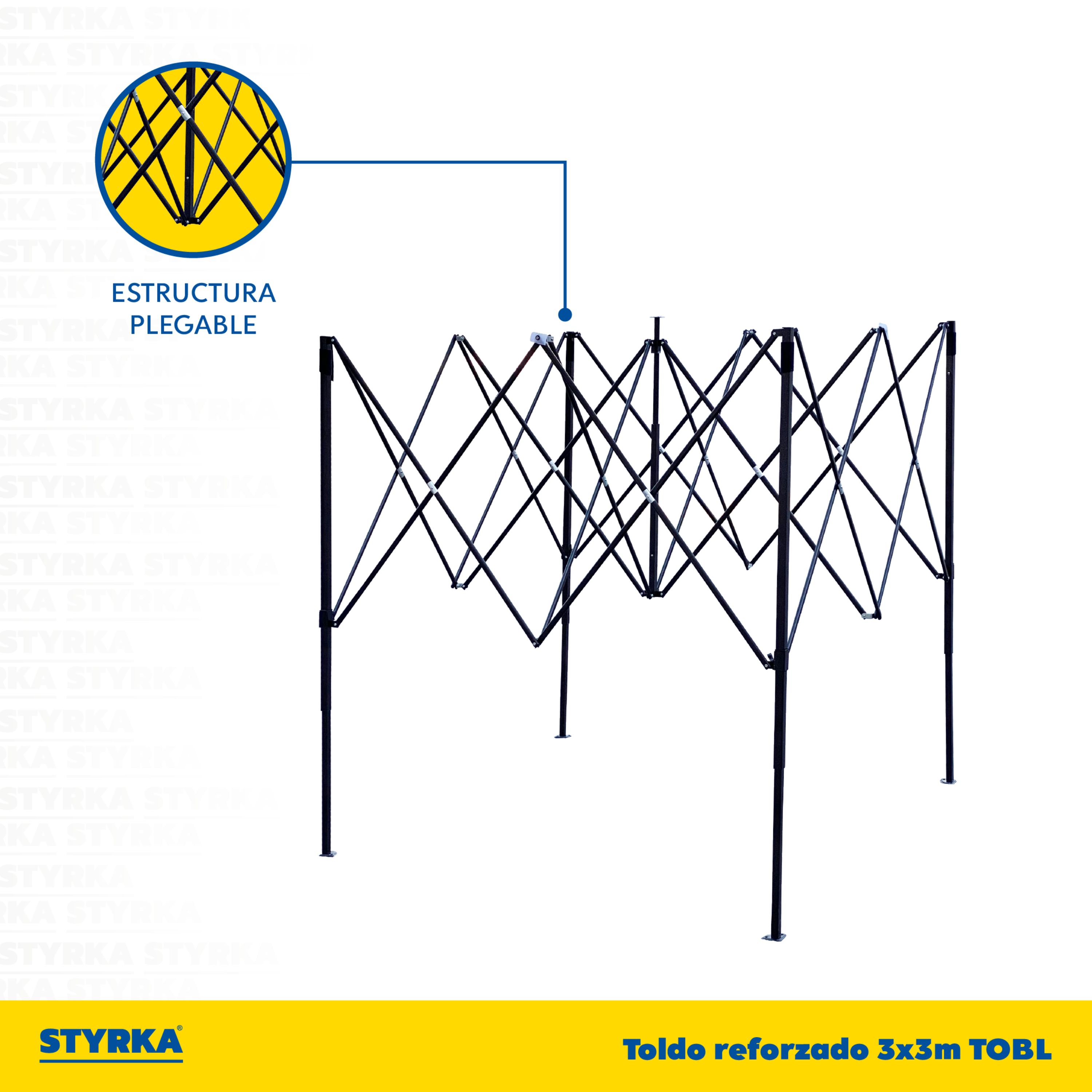 Foto 5 pulgar | Toldo Plegable Styrka TOBL Blanco Impermeable 3x3