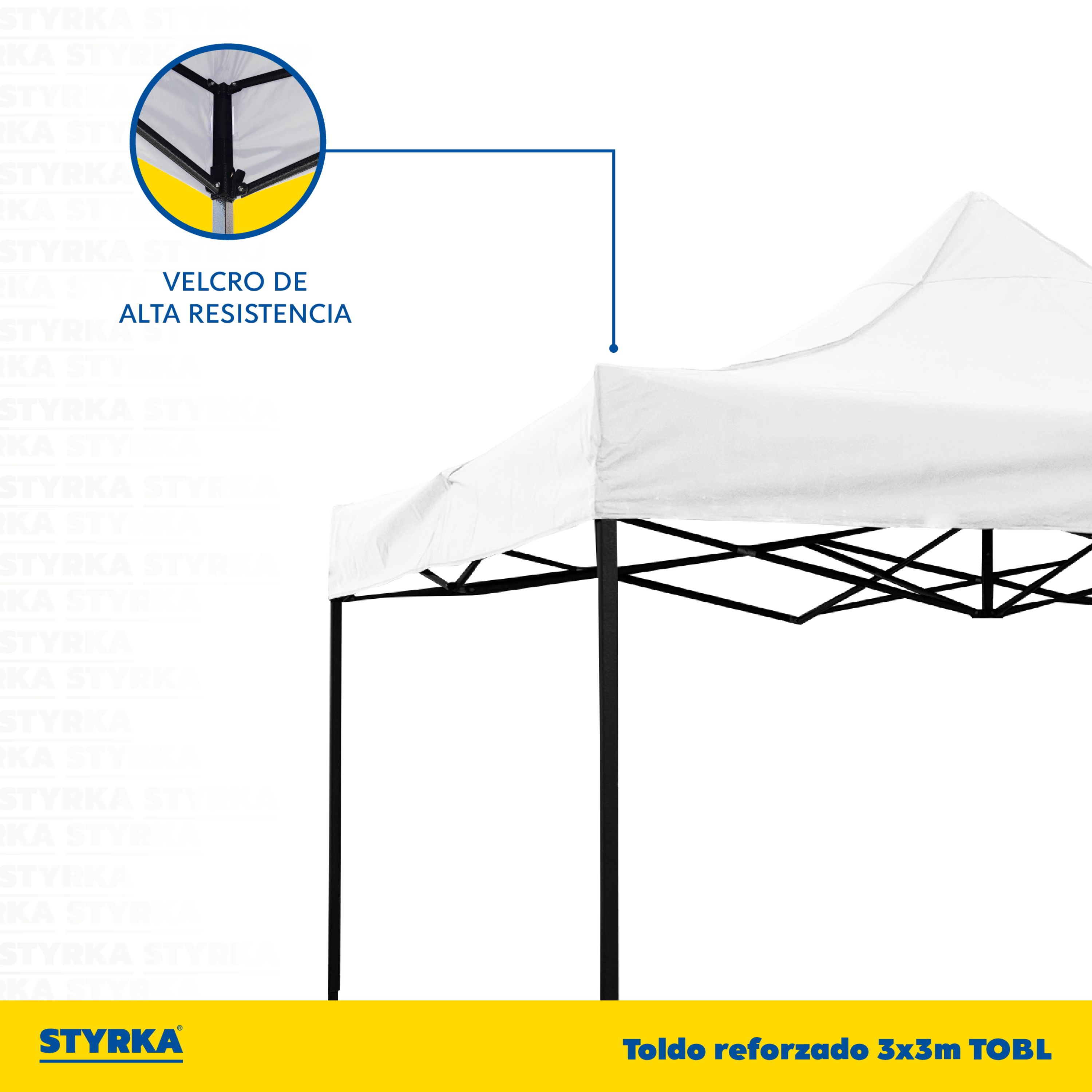 Foto 6 pulgar | Toldo Plegable Styrka TOBL Blanco Impermeable 3x3