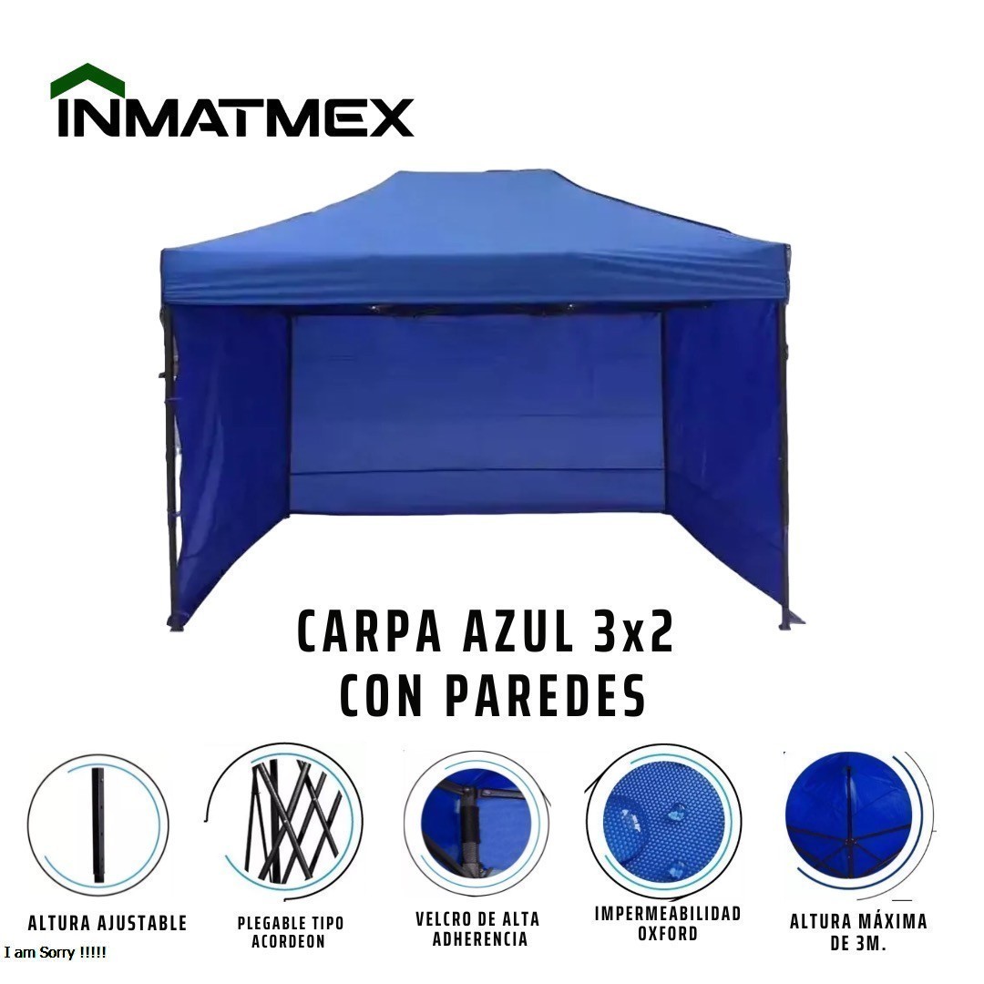 Foto 3 | Carpa 2x3 Inmatmex con Paredes Azul