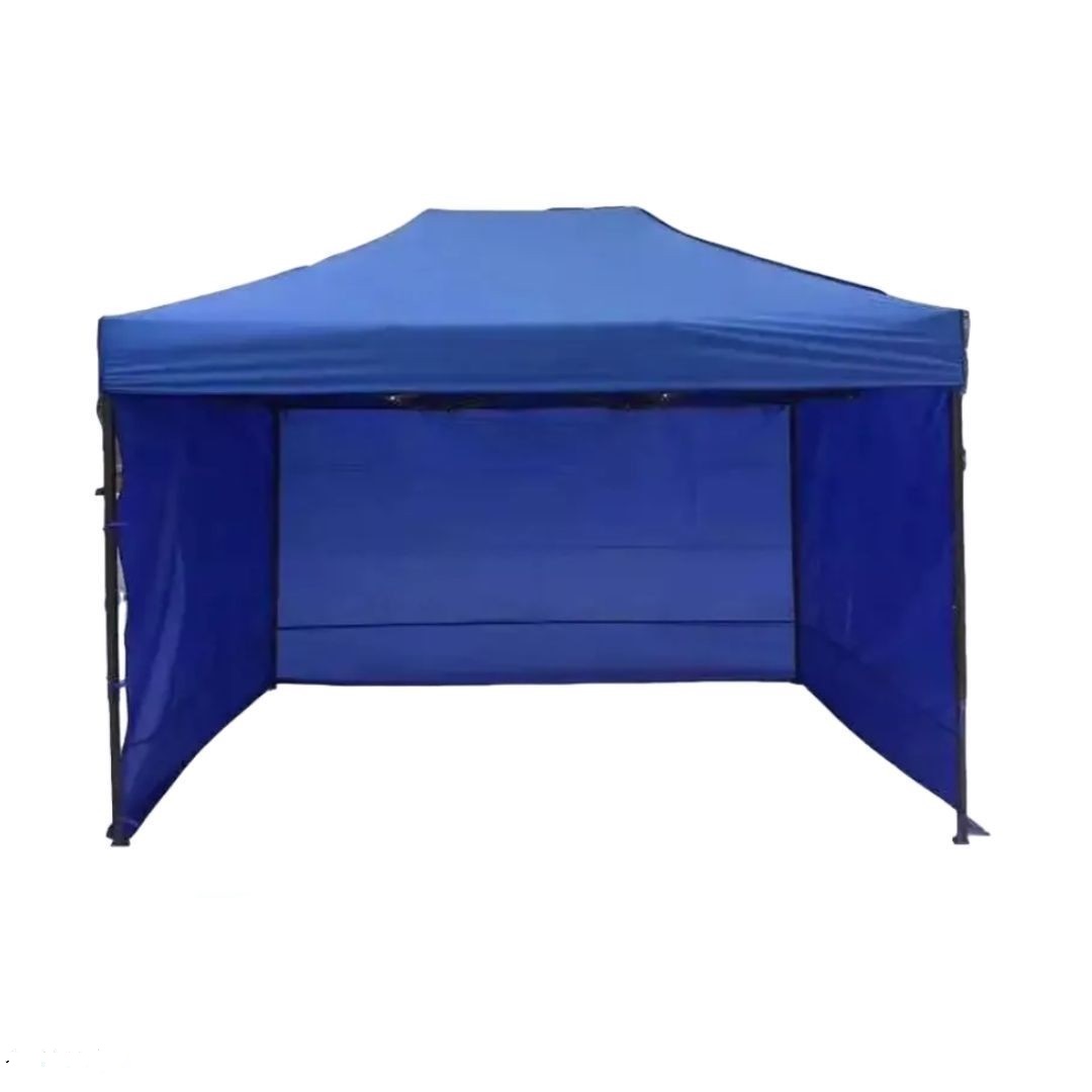 Carpa Plegable 3 x 4.5 Azul Paredes Laterales y Protección UV