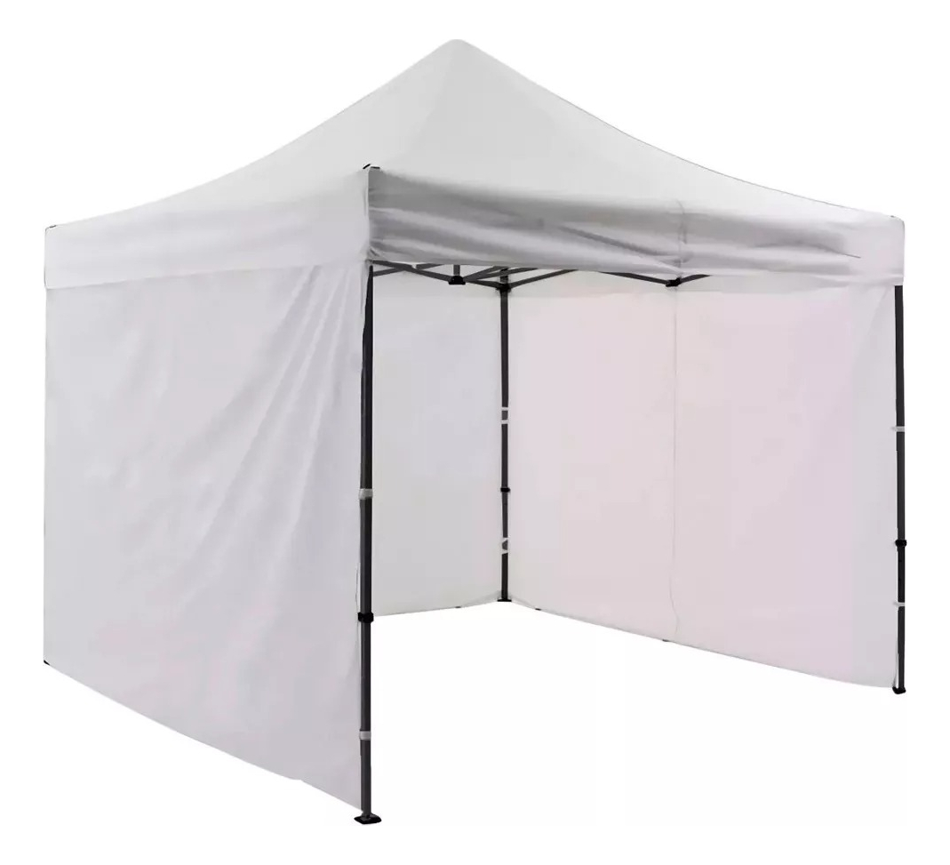 Carpa Plegable Practiksa Blanca 3x3 m con Pared y Lona Impermeable