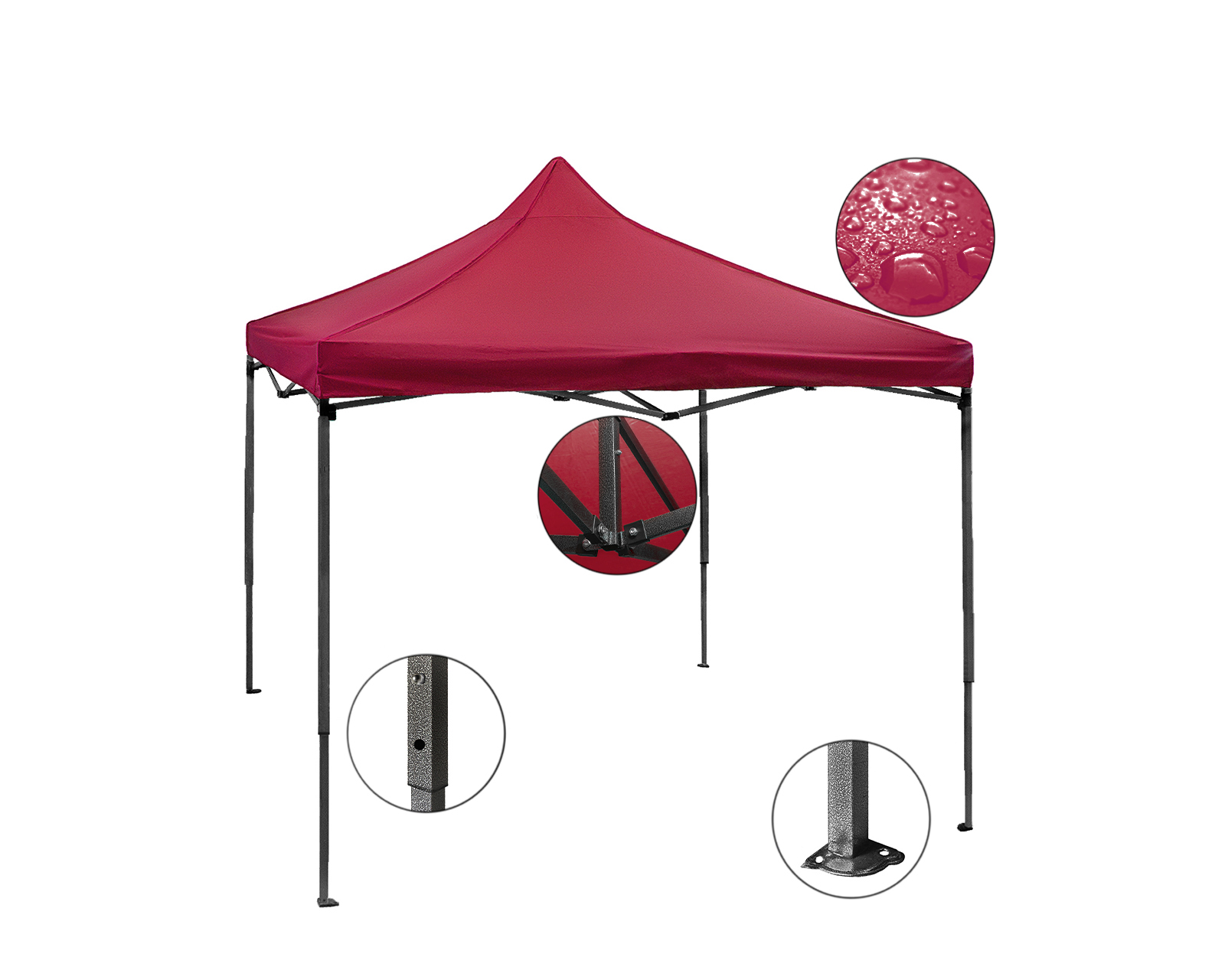 Foto 2 | Carpa Toldo Shopilinc Rojo Item57 3 X 3 Sin Bolsa Sin Paredes