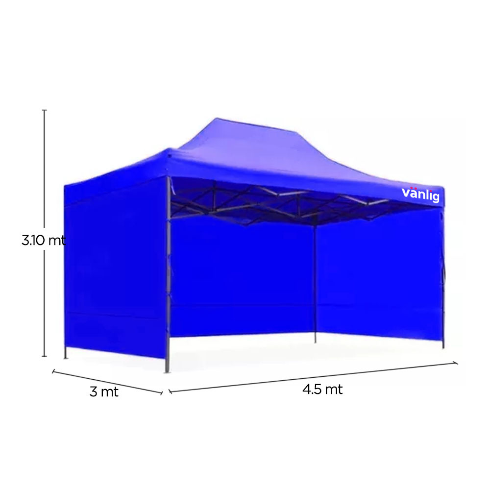 Foto 4 pulgar | Toldo 3x4.5 Metros Plegable Con Paredes Y Techo Carpa Color Azul