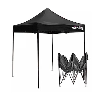 Foto 2 | Carpa Toldo Plegable 2x2 Impermeable Jardín 2 X 2 Color Negro