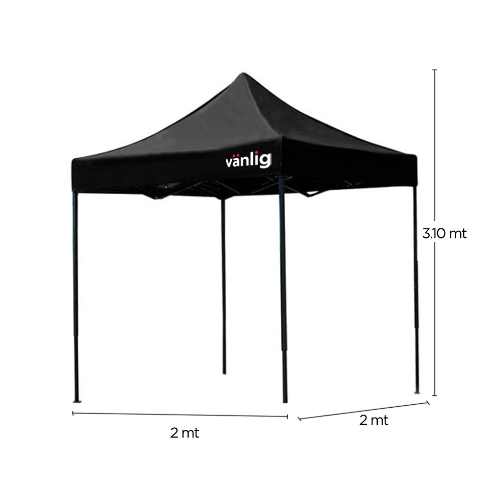 Foto 4 pulgar | Carpa Toldo Plegable 2x2 Impermeable Jardín 2 X 2 Color Negro