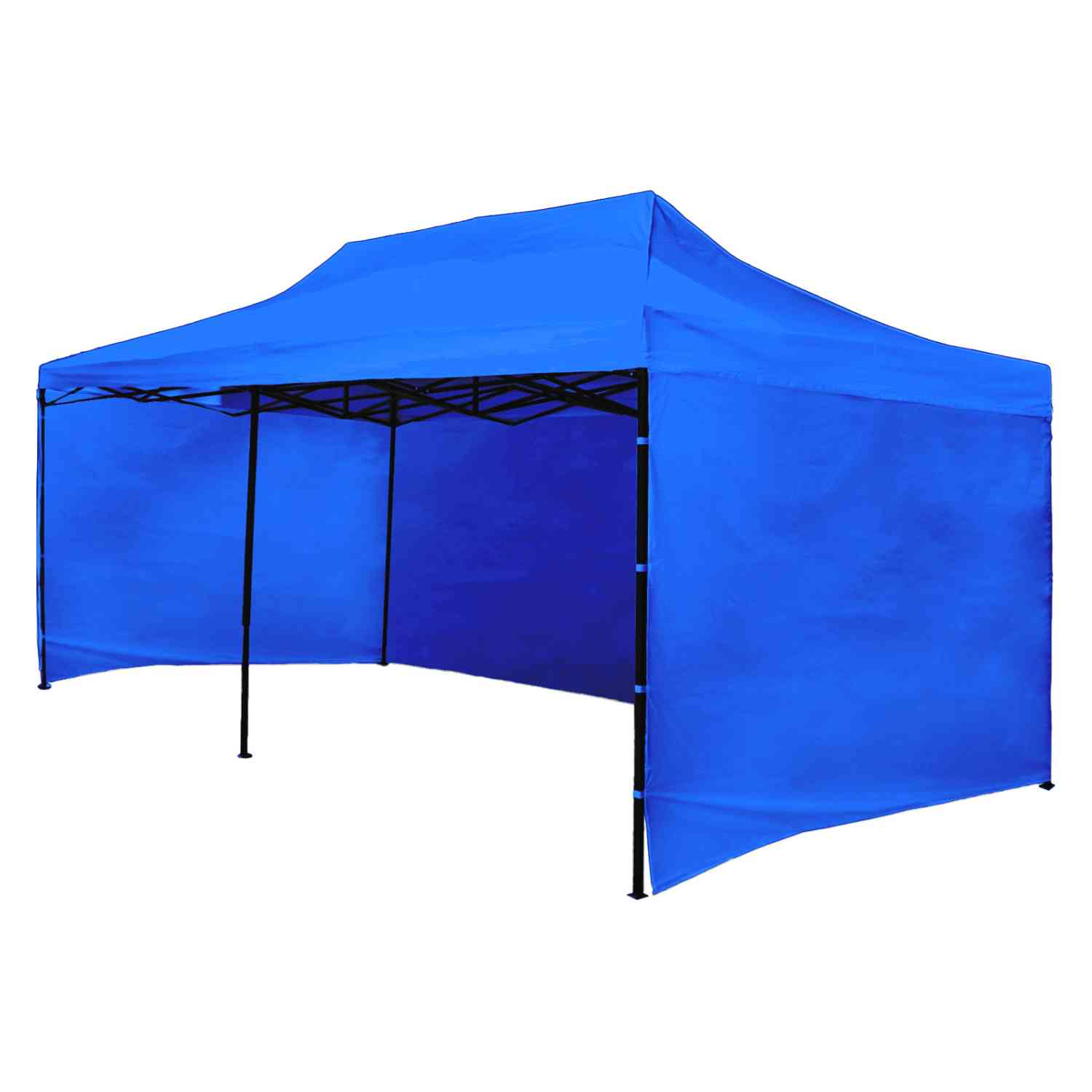 Foto 2 | Toldo Jardimex Azul Plegable 3 X 6 Paredes Impermeable Retráctil