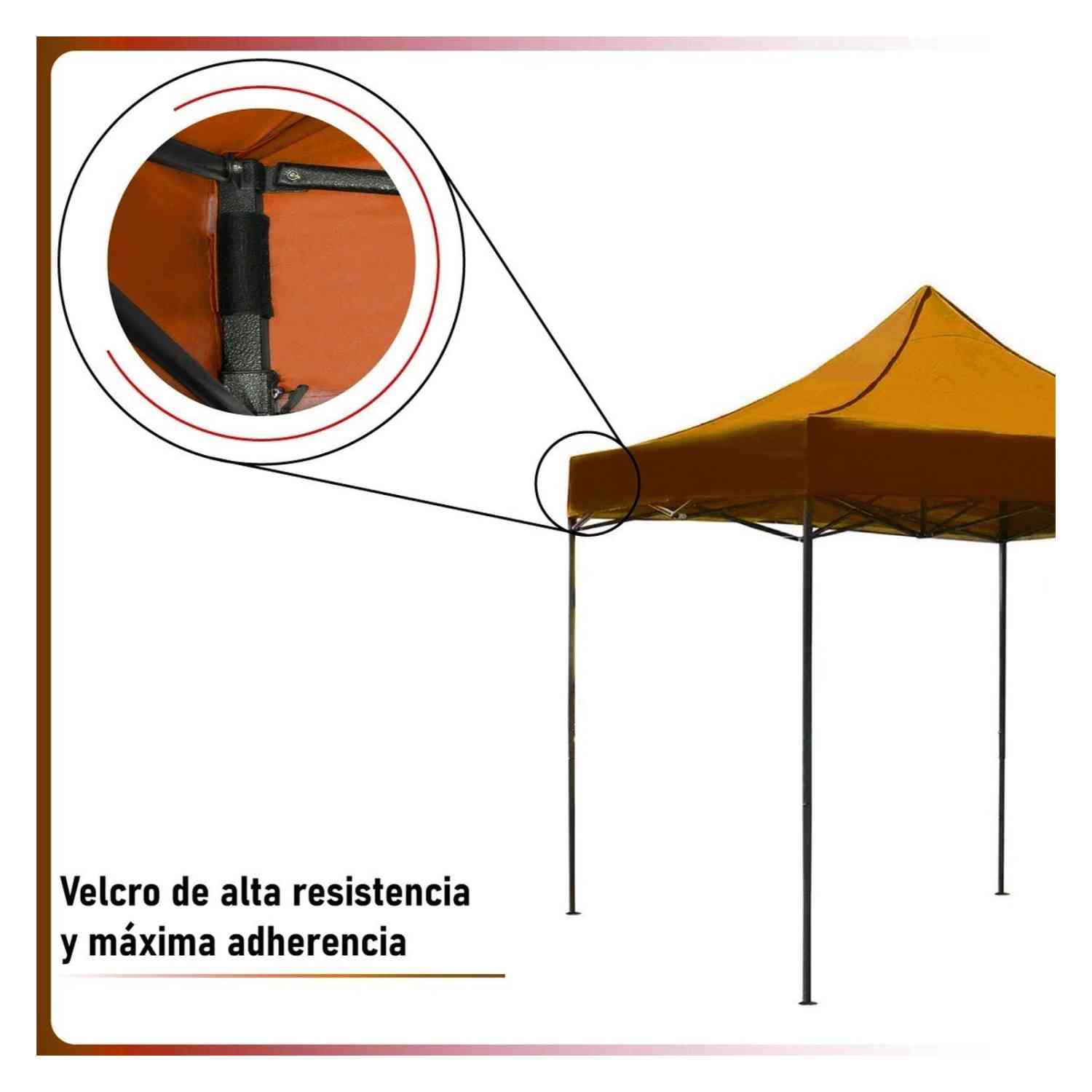 Foto 5 pulgar | Kit Jardimex Toldo Carpa 3x3 Naranja más Mesa Plegable 1.80 m