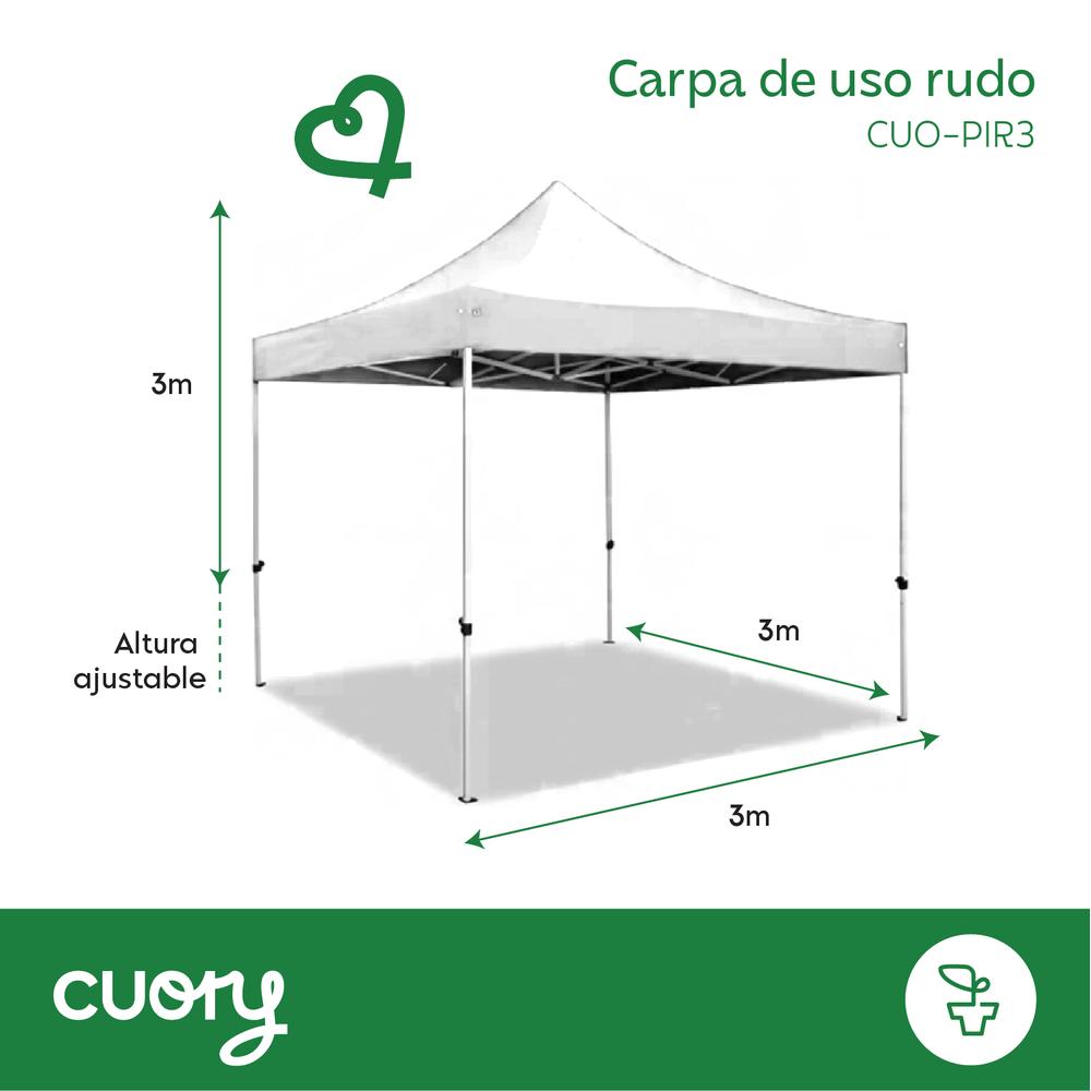 Foto 3 pulgar | Toldo Reforzado Cuory 3 x 3 m Blanco