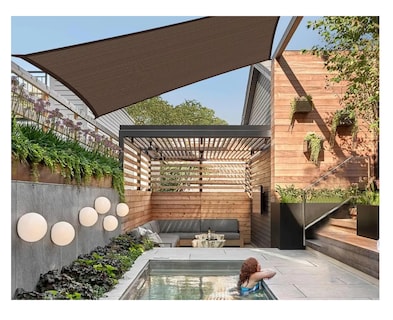 Foto 2 | Malla Sombra 3*4 M 90% Raschel Para Jardin Reforzada Espesar Cafe
