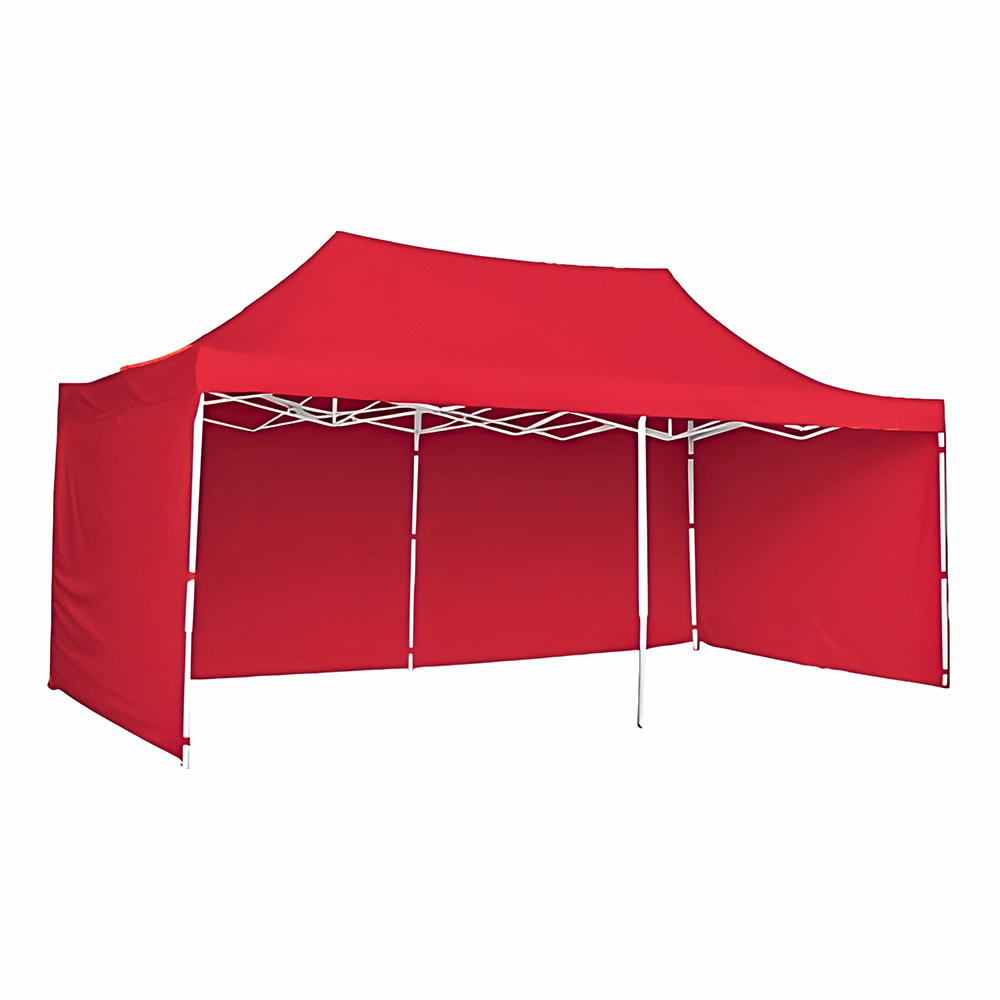 Toldo Plegable Ilios Innova Con Paredes 3x6 Rojo