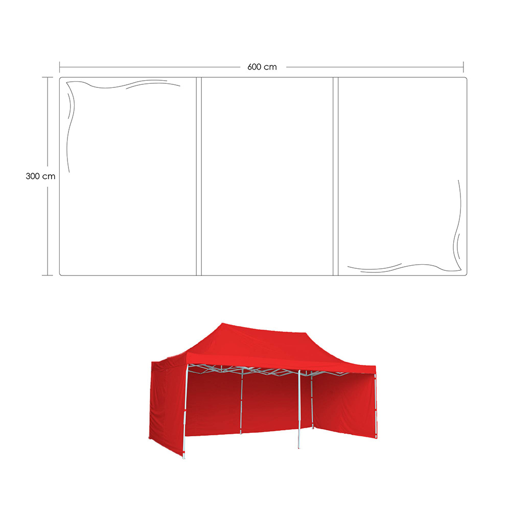 Foto 3 pulgar | Toldo Plegable Ilios Innova Con Paredes 3x6 Rojo