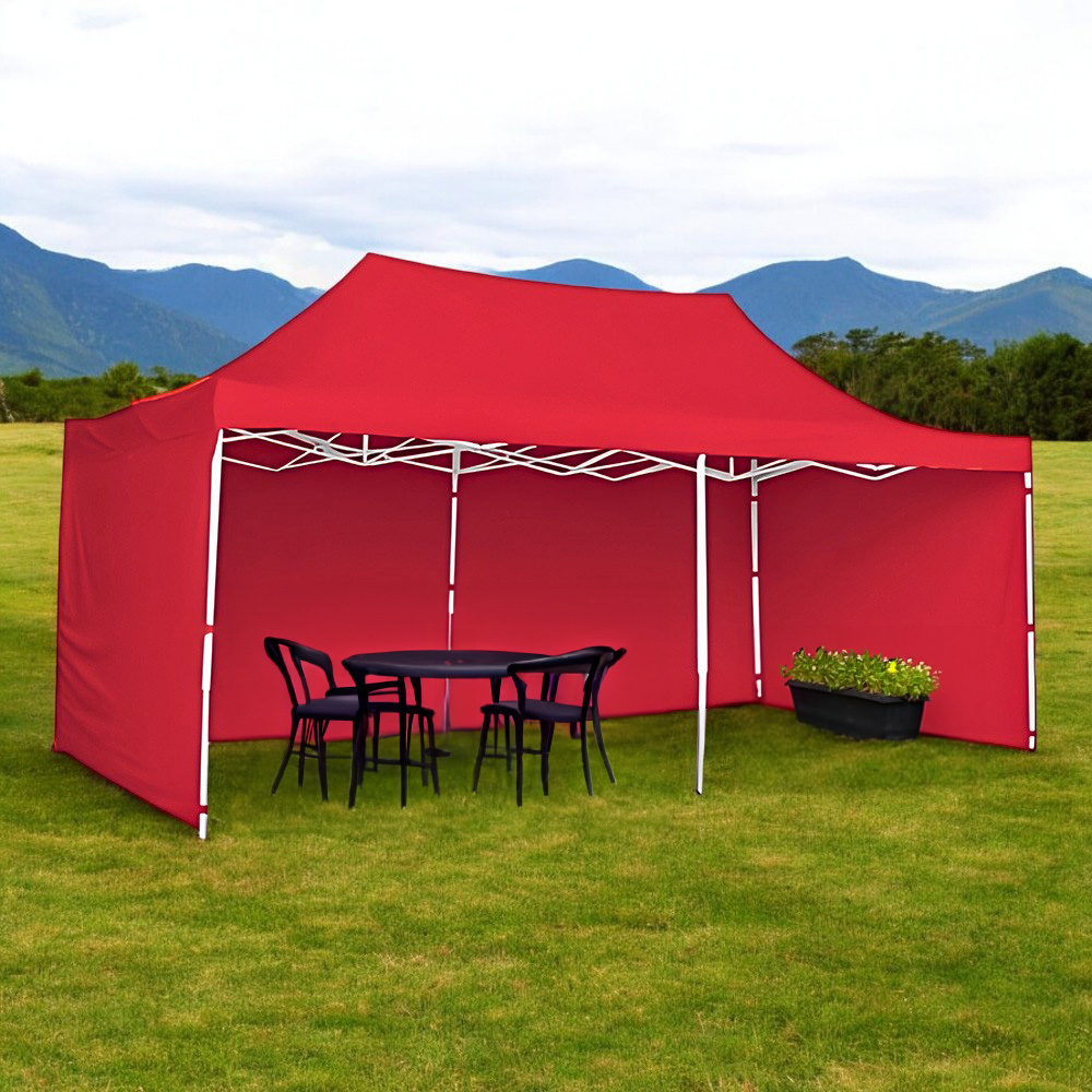 Foto 5 pulgar | Toldo Plegable Ilios Innova Con Paredes 3x6 Rojo