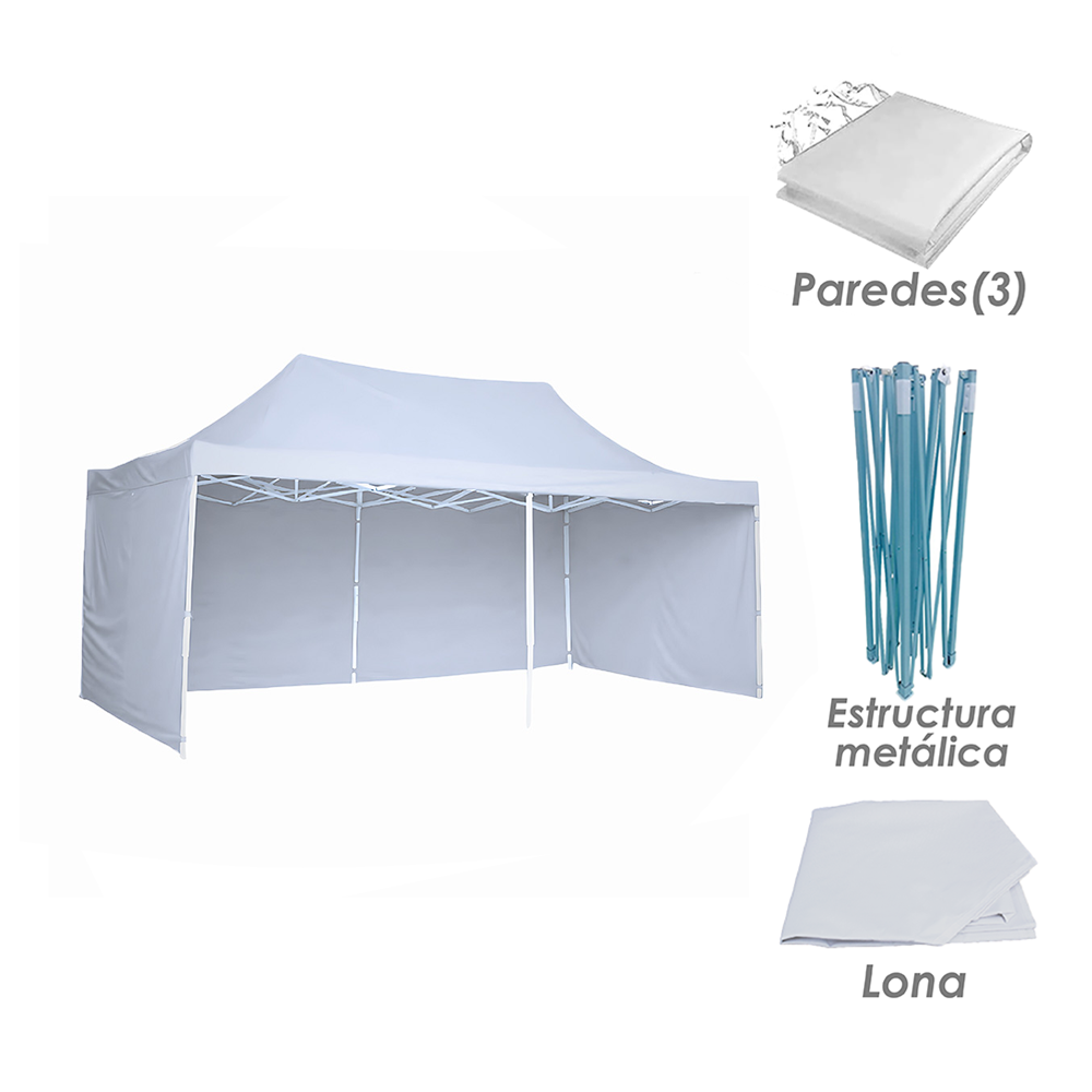 Foto 4 pulgar | Toldo Plegable Ilios Innova con Paredes 3x6 Blanco