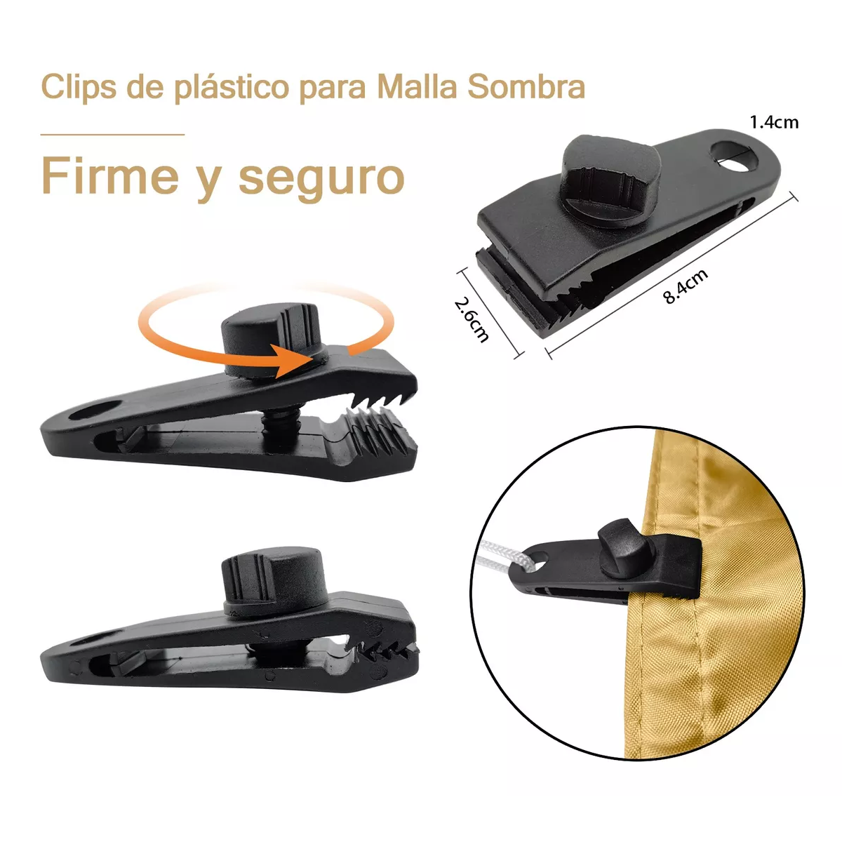 Foto 3 pulgar | Malla Sombra Jardín 4x3m, Lona Reforzadas, Bloquea 95% Uv Eo Safe Imports Esi-17282 Beige