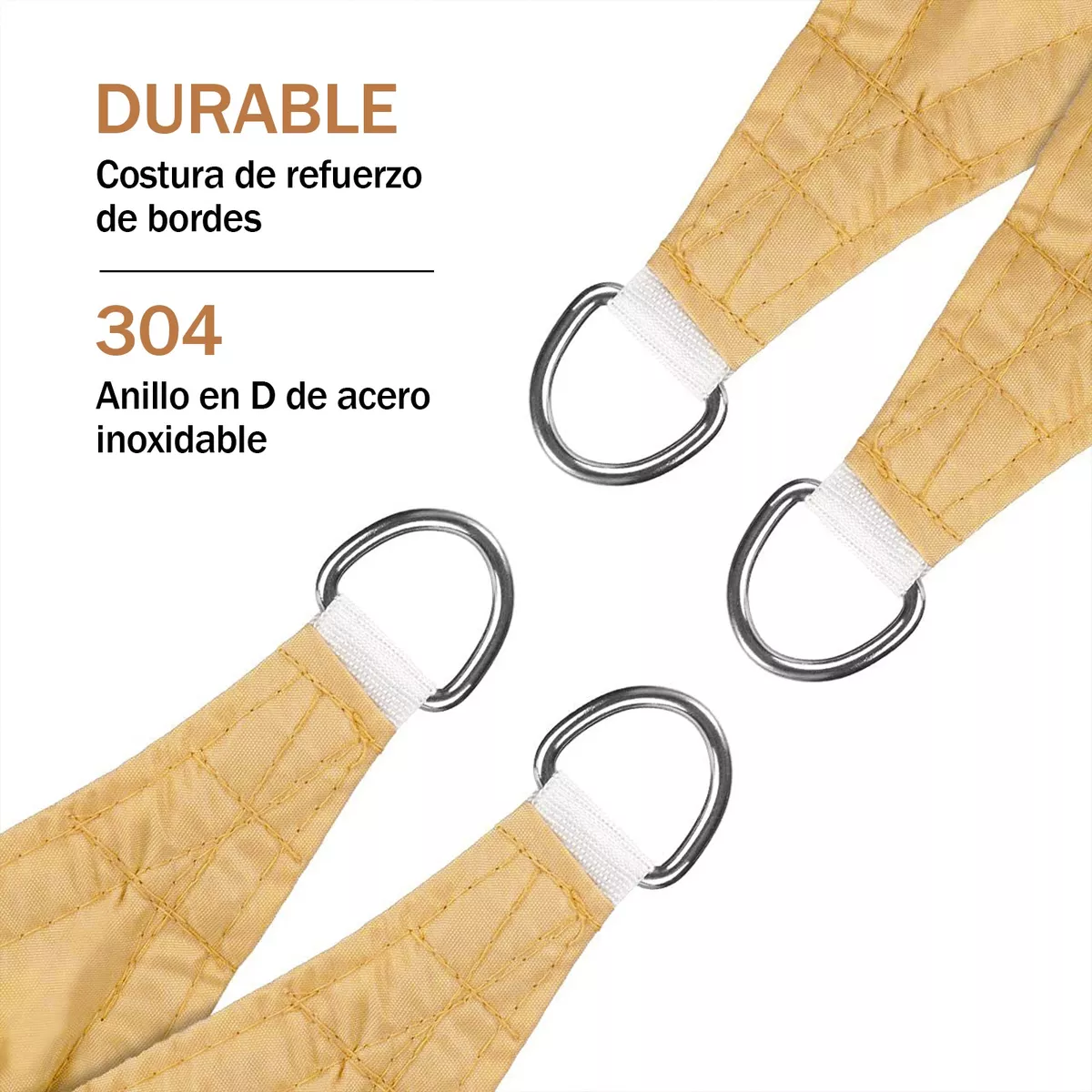 Foto 4 pulgar | Malla Sombra Jardín 4x3m, Lona Reforzadas, Bloquea 95% Uv Eo Safe Imports Esi-17282 Beige