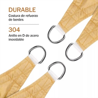Foto 3 | Malla Sombra Jardín 4x3m, Lona Reforzadas, Bloquea 95% Uv Eo Safe Imports Esi-17282 Beige