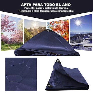 Foto 3 | Lona Polietileno 4m X 6m Reforzada Impermeable Proteccion Uv Eo Safe Imports Esi-17281 Negro