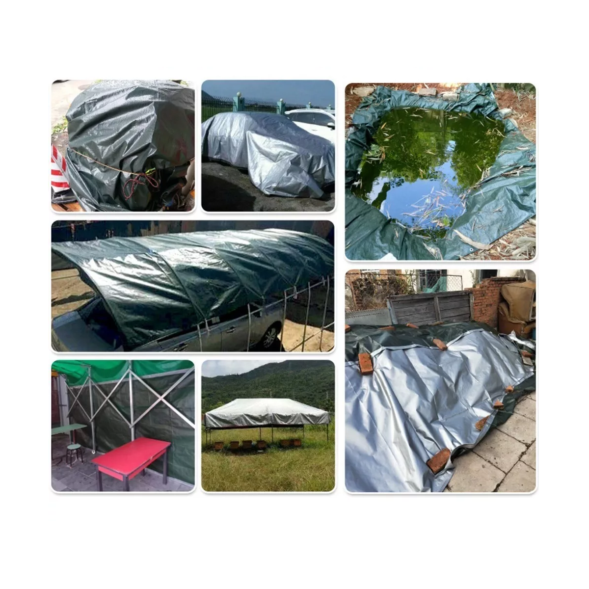 Foto 4 pulgar | Lona Reforzada 4 X 6 M Impermeable Para Jardin Exterior Eo Safe Imports Esi-17283 Gris