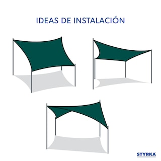 Foto 5 | Malla Sombra Styrka Raschel 90% 6x4 M Color Verde